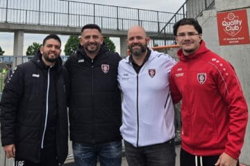 Die neue Nachwuchsleitung des FC Nordsterns (von links nach rechts): Labary Graf Franco, Leiter D-E-Junioren / Atnan Neziri, Leiter A-C-Junioren / Marco Avanzini, Nachwuchschef / Aaaron Bran, Leiter F-G